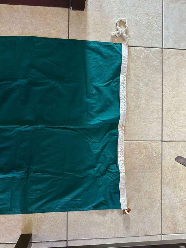 Rhodesian flag (not labelled) Measures 172x 80 cm. Cotton.