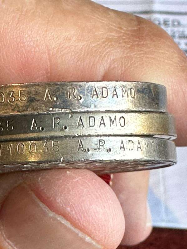 Group of 4: 10035 Staff Sergeant Adamo. He joined the 6th Mounted Regt. at Ladysmith on 8 June 1940