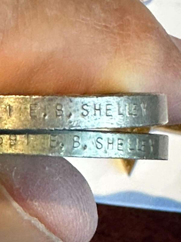 Group of 4: To 83591 E.B. Shelley Witwatersrand Rifles and SA engineers corps. Comes with WW2 Vintag