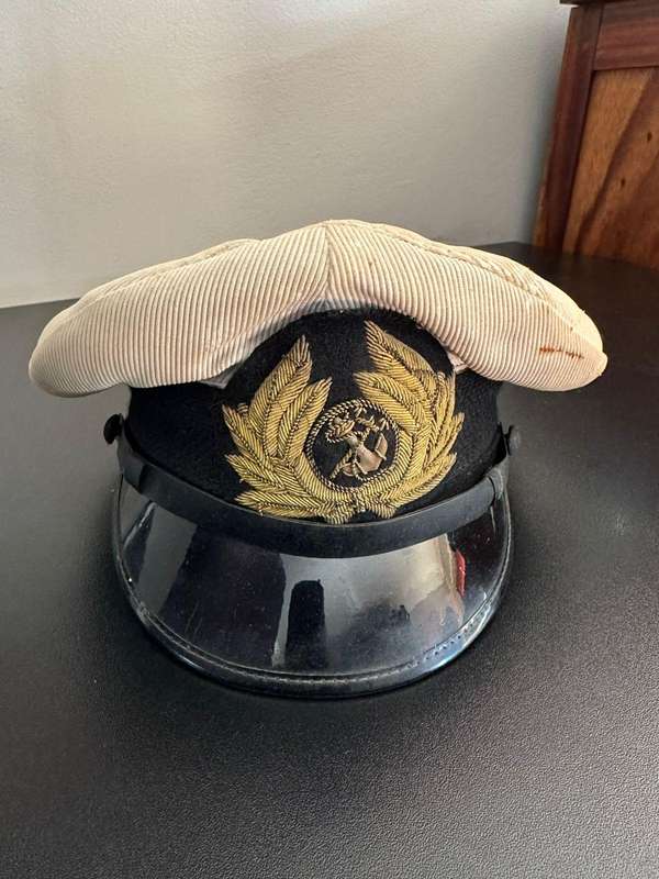 Greek Naval officers peaked cap.