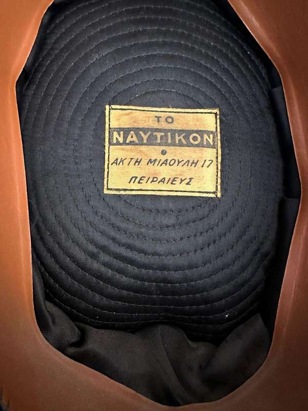 Greek Naval officers peaked cap.