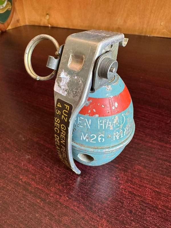 SADF M26 R1M1 Practice grenade in complete condition. Inert.