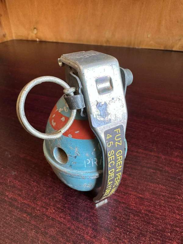 SADF M26 R1M1 Practice grenade in complete condition. Inert.