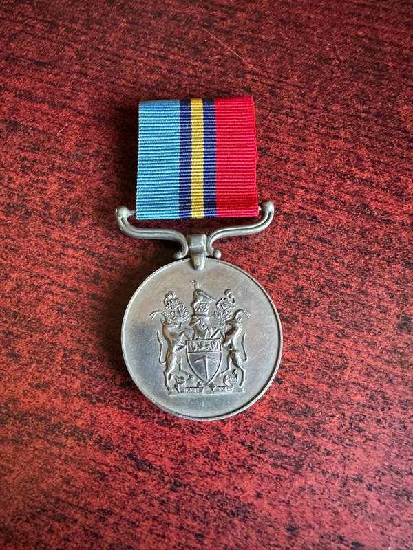 Rhodesia GSM awarded to R43685 Pte. Paradzayi.
