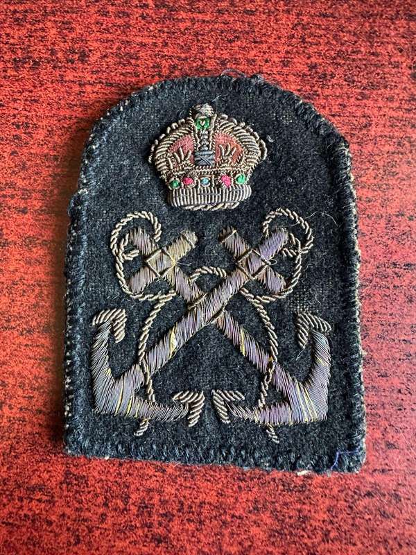 SA Navy pre 1961 ratings rank insignia, bullion embroidered.