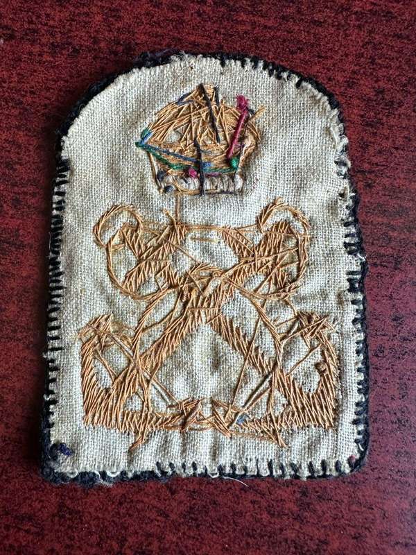 SA Navy pre 1961 ratings rank insignia, bullion embroidered.