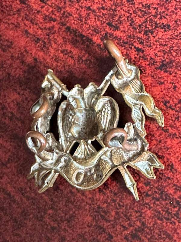 Imperial service Lancers badge. 4 Lugs,measures 35x30 mm.