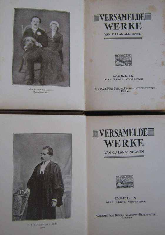 Versamelde Werke Van C J Langenhoven 14 Volumes + 1 Duplicate