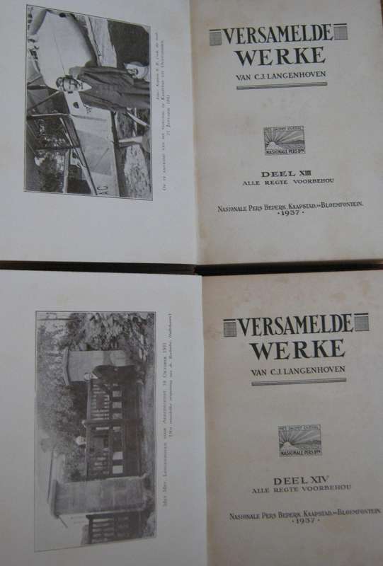 Versamelde Werke Van C J Langenhoven 14 Volumes + 1 Duplicate