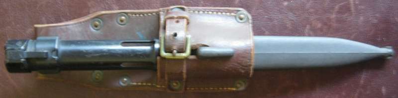 FN | FAL Bayonet with Plastic Scabbard & Leather Frog