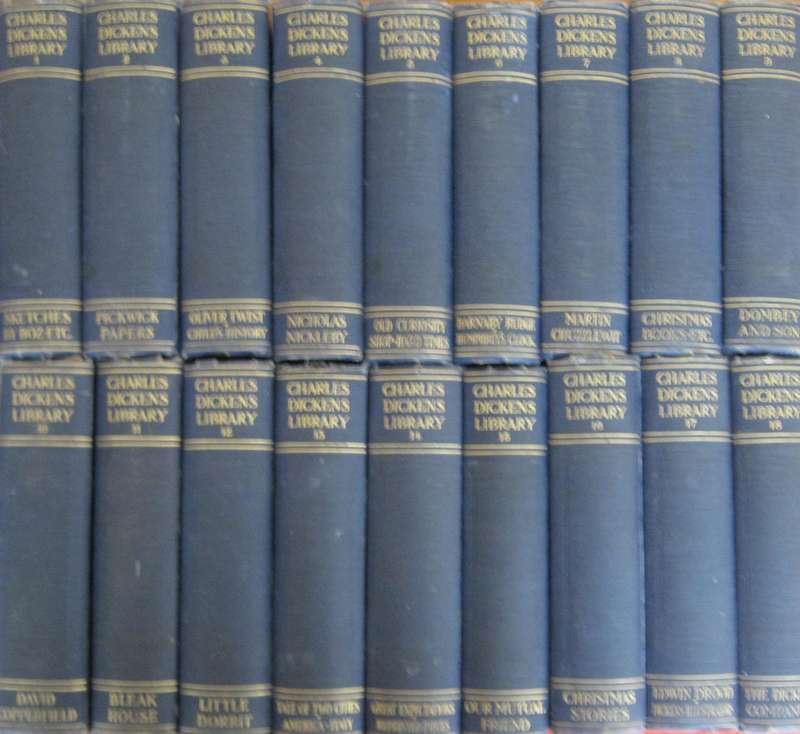 Charles Dickens Library  Complete Set of 18 Volumes.