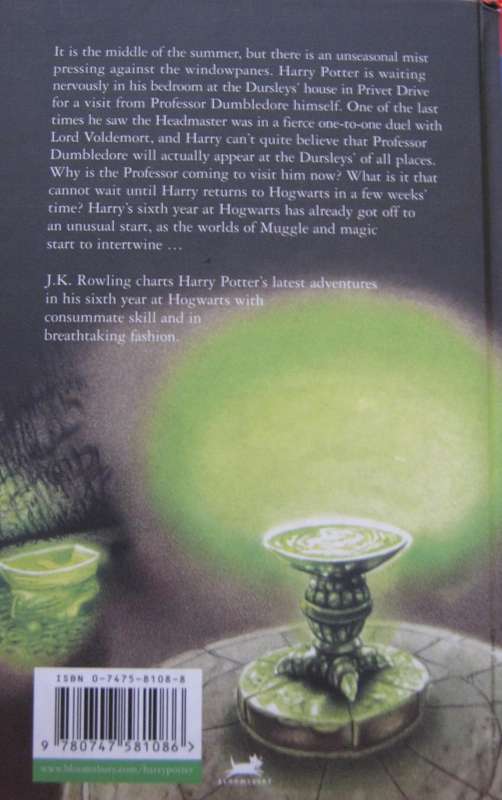 Harry Potter and the Half-Blood Prince J K Rowlings