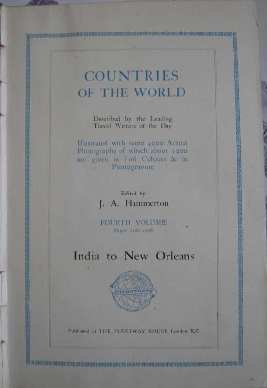 Countries of the World - 4 Volumes  Fully Illustrated