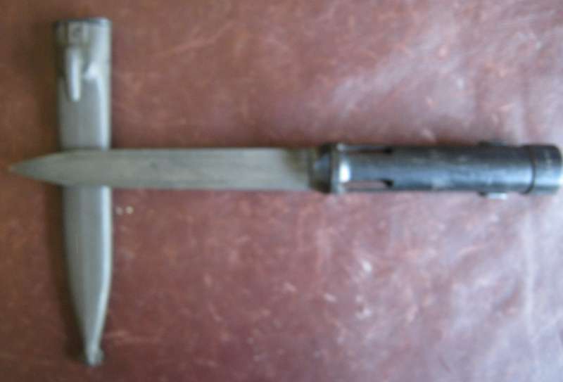 FN | FAL Bayonet with Plastic Scabbard & Leather Frog