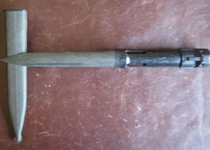 FN | FAL Bayonet with Plastic Scabbard & Leather Frog