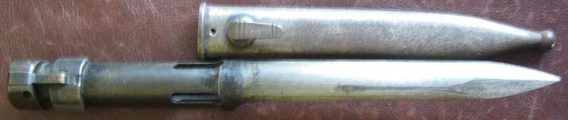 FN | FAL Bayonet with Steel Scabbard & Leather Frog