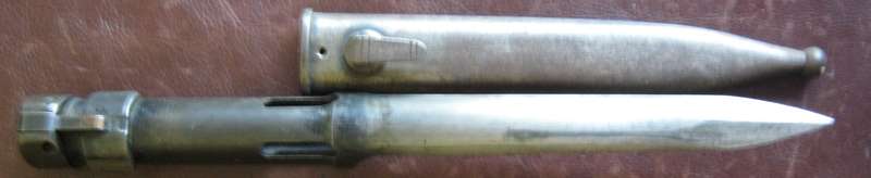 FN | FAL Bayonet with Steel Scabbard & Leather Frog
