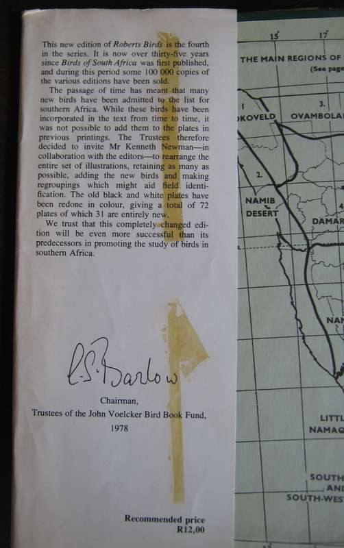Roberts Birds  of South Africa  G R McLachlan & R Liversidge