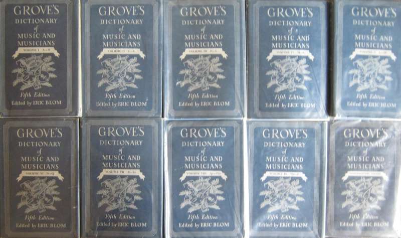Groves Dictionary of Music Musicians Fifth Edition . Volumes 1  9  and a Supplementary Volume