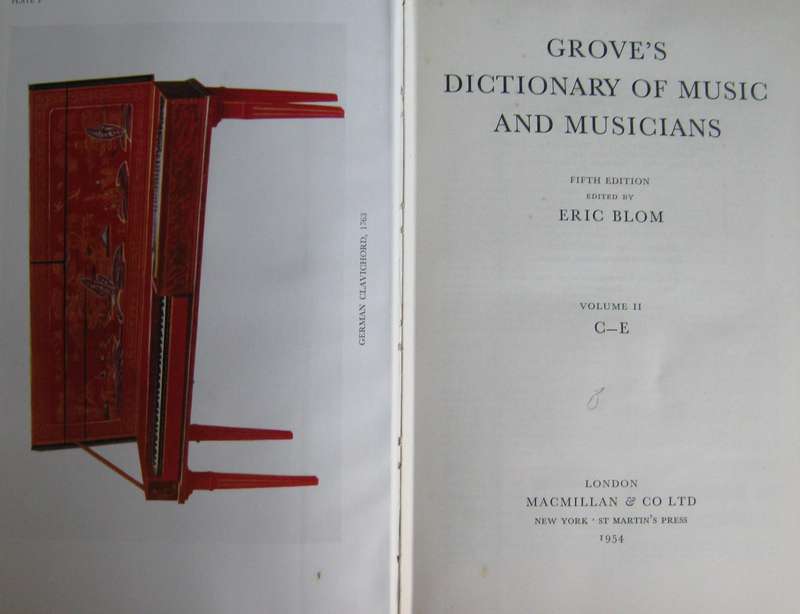 Groves Dictionary of Music Musicians Fifth Edition . Volumes 1  9  and a Supplementary Volume