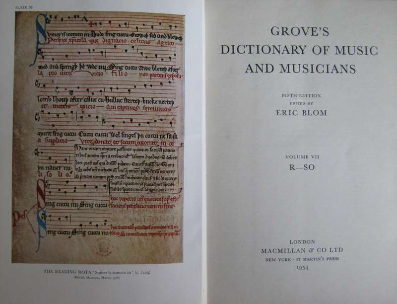 Groves Dictionary of Music Musicians Fifth Edition . Volumes 1  9  and a Supplementary Volume