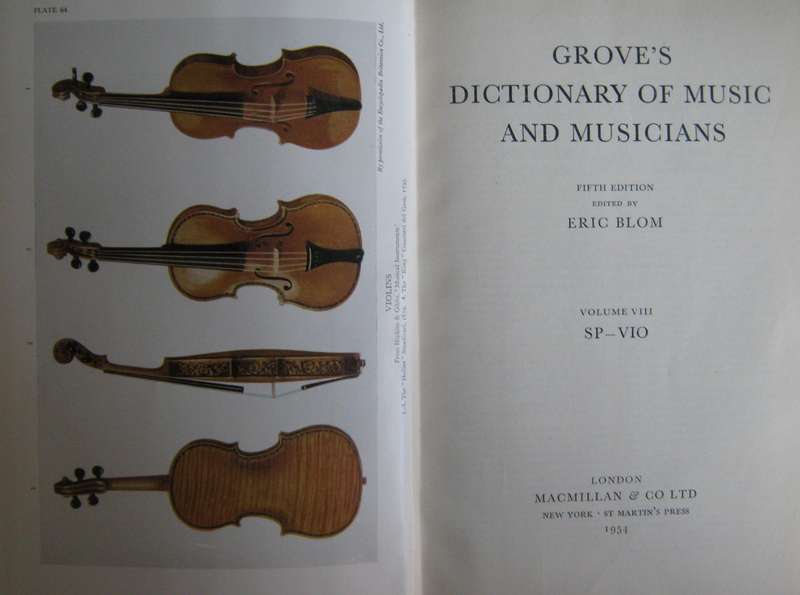 Groves Dictionary of Music Musicians Fifth Edition . Volumes 1  9  and a Supplementary Volume