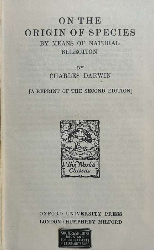 On The Origin of Species  Charles Darwin