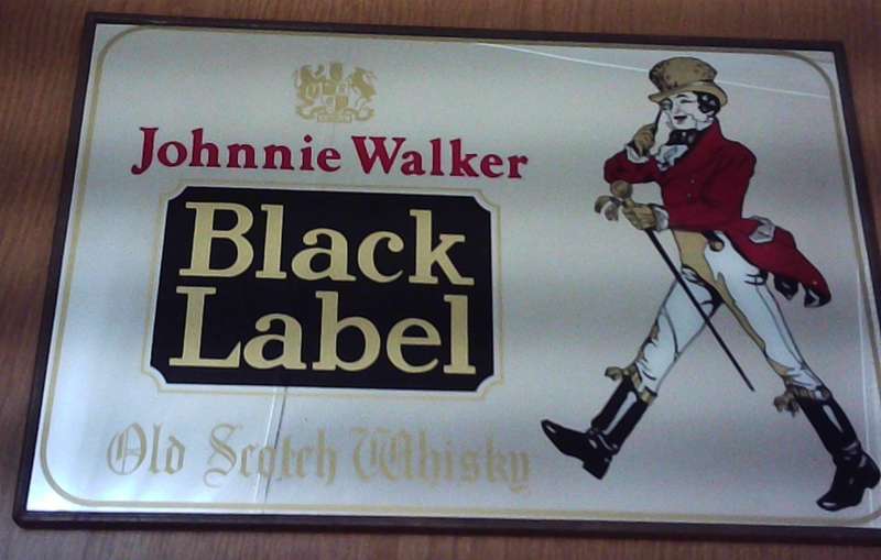 Johnnie Walker Black Label Bar Mirror