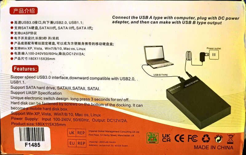 3.5 inch SATA Hard Drive Enclosure