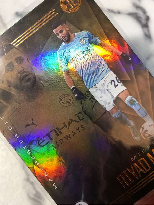 Riyad Mahrez CHRONICLES ILLUSIONS 2020 soccer trading card