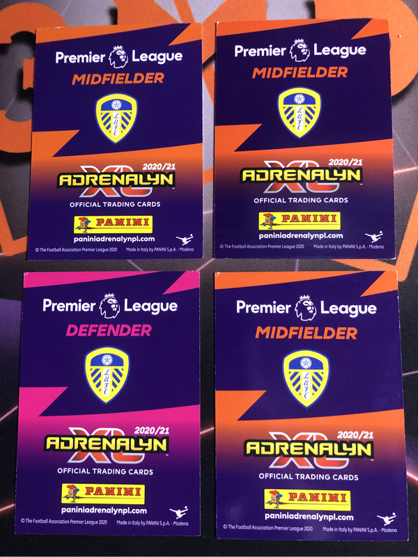 Leeds BUNDLE set of 4 Adrenalyne XL Soccer trading cards