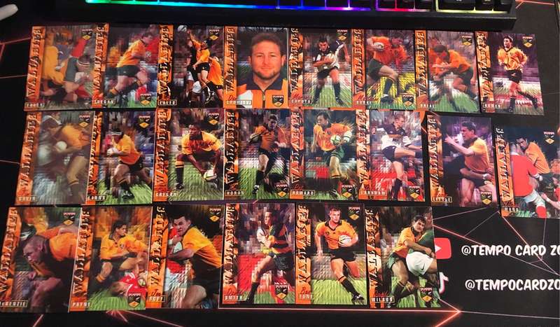 Austrailin Wallabies Rugby 23 of 25 ALMOST COMPLETE SET 1997 Rugby trading cards  a