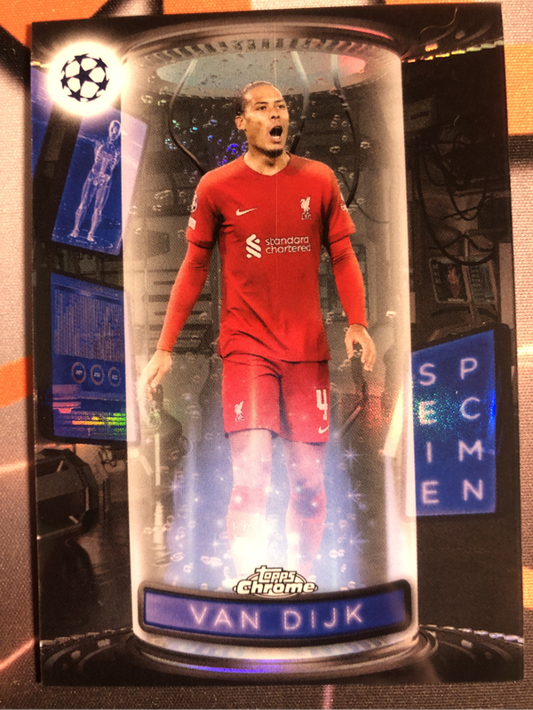 Virgil Van Dijk Topps Specimen 2023 soccer trading card