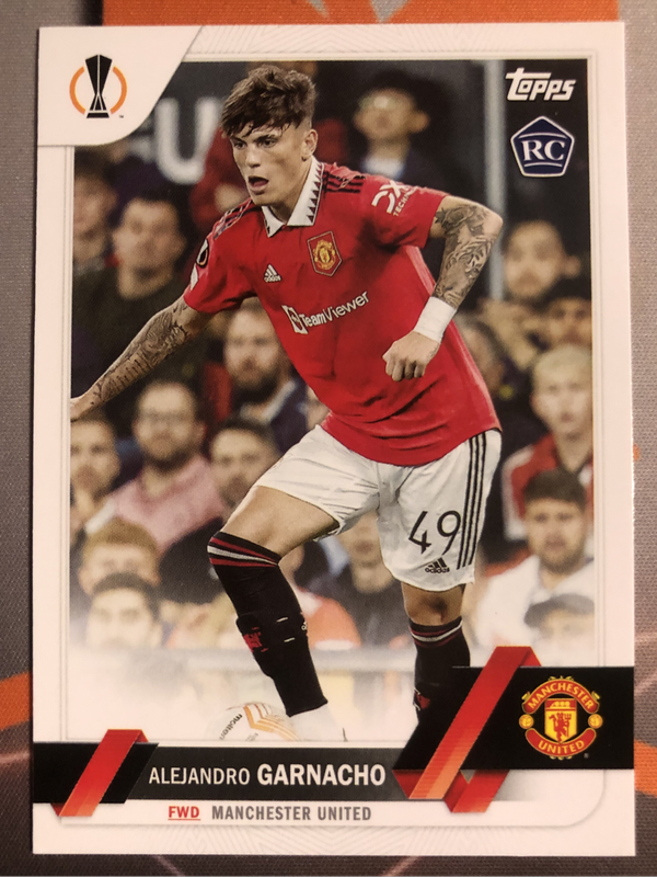 Alejandro Garnacho ROOKIE Topps 2023 Soccer trading card