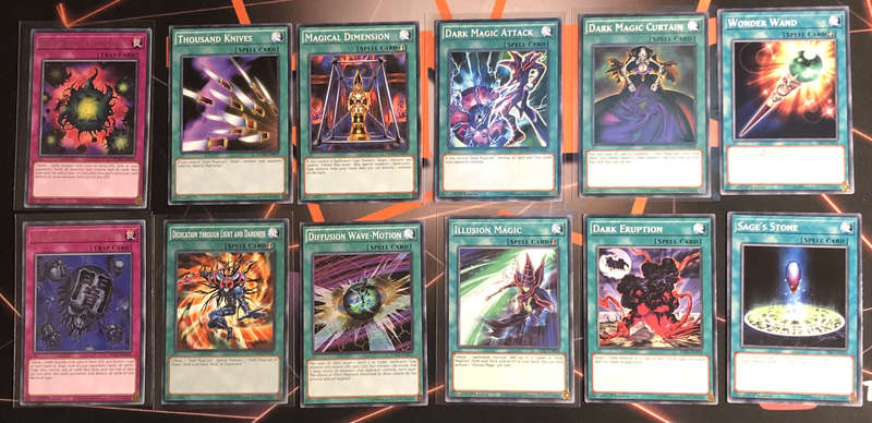Dark Magician SPELL & TRAP Bundle of 12 YuGiOh trading cards