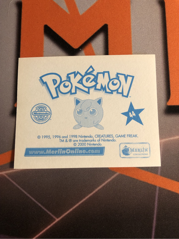 Pikachu RARE Pokemon Topps Merlin 2000 sticker  Near mint unstuck condition