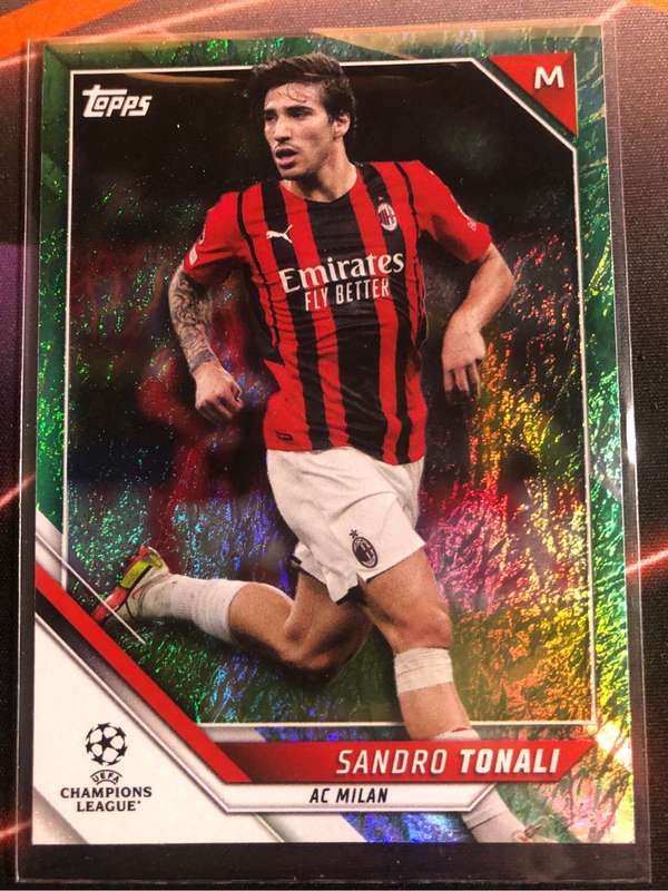 Sandro Tonali Topps Jade Edition Topps 2022 soccer trading card