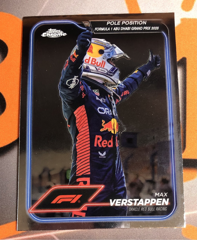 Max Verstappen Topps chrome F1 trading card 