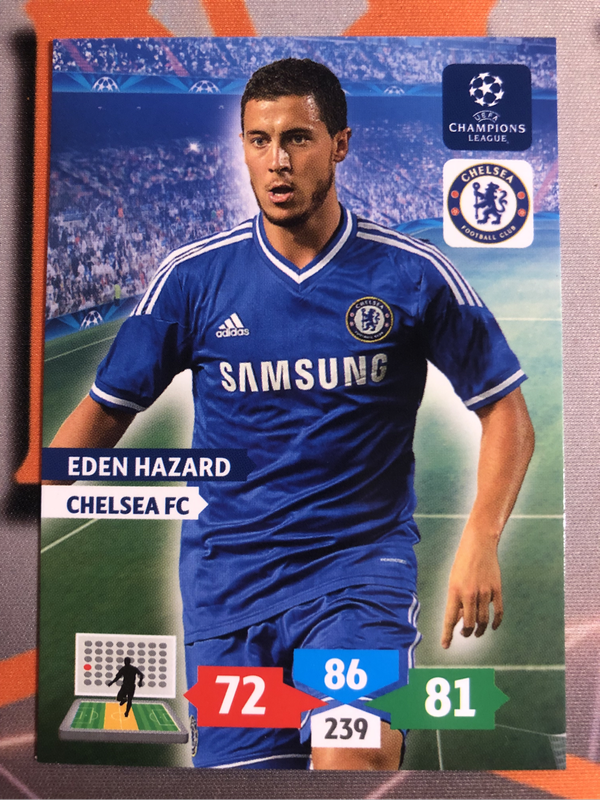 Eden Hazard 2013 XL Adrenalyne soccer trading card