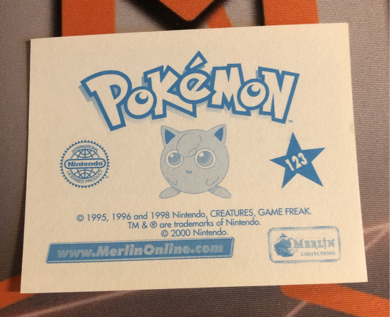 Charizard Pokemon Topps Merlin sticker  Unstuck Near mint condition