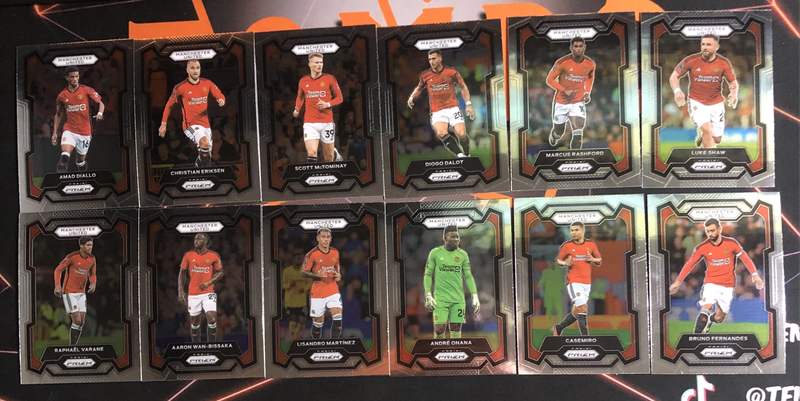 Man United BUNDLE of 12 PRIZM 2023 Soccer trading card