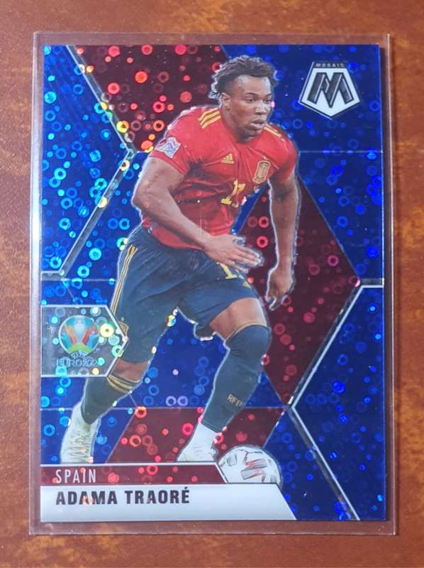 Adama Traore Numbered /99 Blue circle Mosaic 2021  SOCCER TRADING CARD