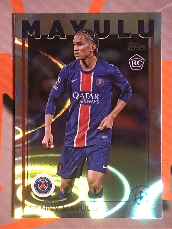 Mayulu ROOKIE Rare Rain drops REFRACTOR Topps 2025 NEW soccer trading card