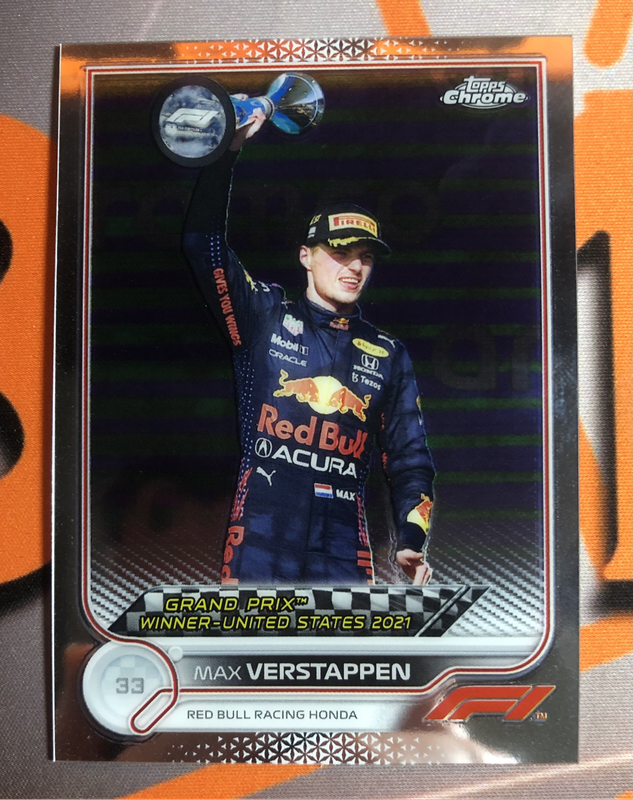 Max Verstappen RARE Formula One 2022 Topps Chrome F1 trading card