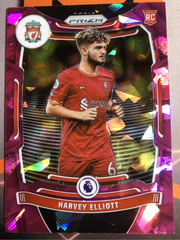 Harvey Elliot ROOKIE Pink Ice 2022 Prizm soccer trading card