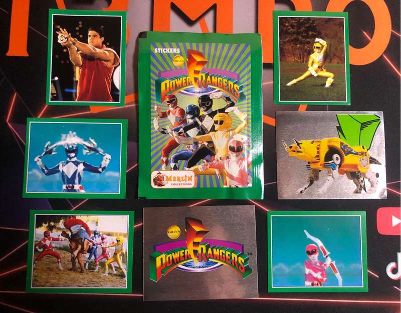 1994 Power Rangers Very RARE panini UNOPENED pack of 6 stickers