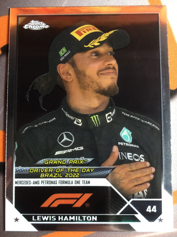 Lewis Hamilton RARE Formula One 2023 F1 Topps Chrome trading card
