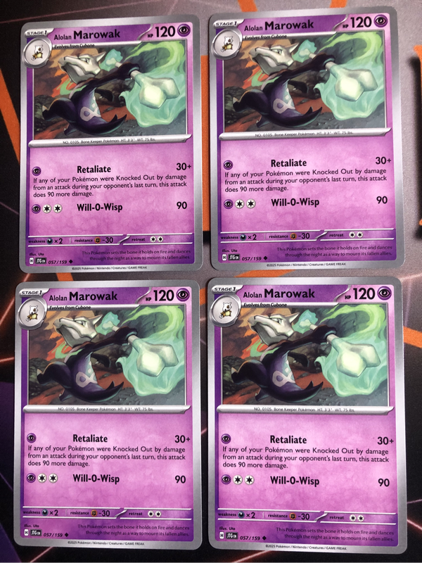 Alolan Marowak COMMON Journey together Pokemon trading card