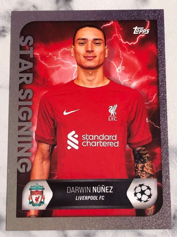 Darwin Nunez STAR SIGNINGS Topps 2022 Soccer trading card