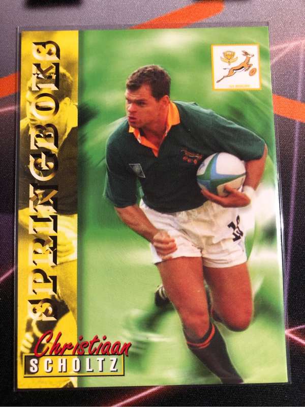 Christiaan Scholtz RARE Springbok 1997 Rugby trading card